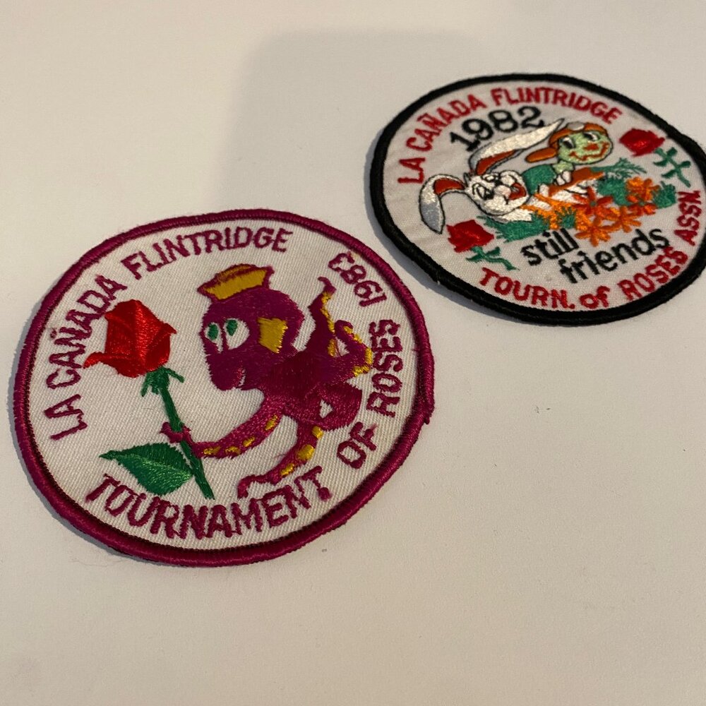 1983 Tournament of Roses Patch‎ Set La Cañada Flintridge Octopus 2.5” Lot of 2